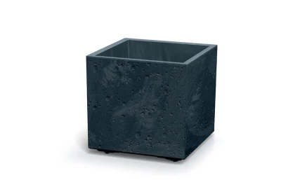 Prosperplast SIERRA SQUARE beton effect antracitový 38,5 cm hranatý květináč