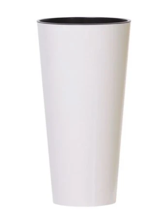 Prosperplast TUBUS SLIM bílý lesk 25 cm květináč