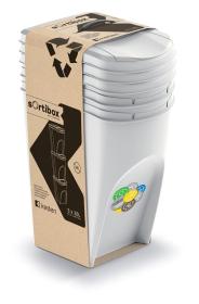 Prosperplast Odpadkový koš SORTIBOX 3 x 35 l popelavý Prosperplast Odpadkový koš SORTIBOX 3 x 35 l popelavý