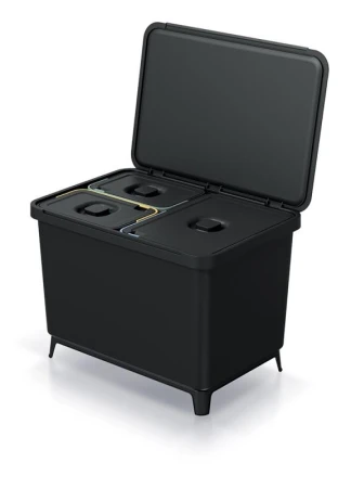 Prosperplast Odpadkový koš SYSTEMA 1x23l + 2x10l černý Prosperplast Odpadkový koš SYSTEMA 1x23l + 2x10l černý