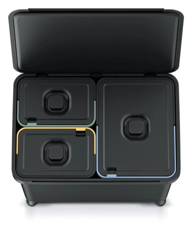Prosperplast Odpadkový koš SYSTEMA 1x23l + 2x10l černý