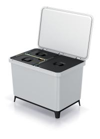 Prosperplast Odpadkový koš SYSTEMA 1x23l + 2x10l popelavý Prosperplast Odpadkový koš SYSTEMA 1x23l + 2x10l popelavý