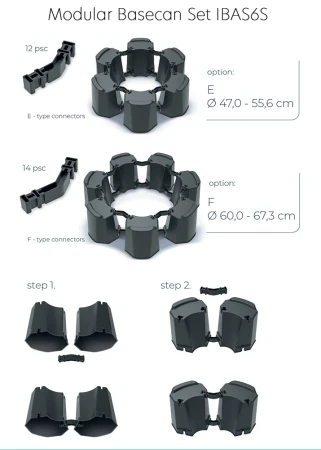 Prosperplast Podstavec pod sud MODULAR BASECAN SET - antracit