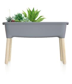 Prosperplast Sadbovač RESPANA PLANTER WOOD HIGH SET 78 cm šedý kámen