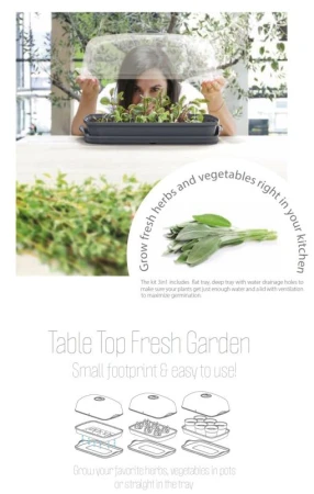 Prosperplast Sadbovač RESPANA TABLE GREENHOUSE antracit 39,1 cm