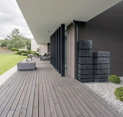 Prosperplast Sud TOWER STONE antracit 500l