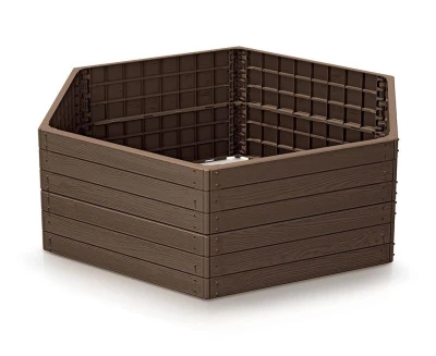 Prosperplast Vyvýšený záhon BASE WOODY hnědý 148 cm