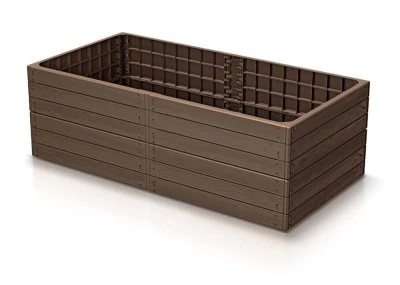 Prosperplast Vyvýšený záhon BASE WOODY hnědý 149,2 cm