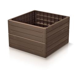 Prosperplast Vyvýšený záhon BASE WOODY hnědý 75,6 cm