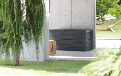 Prosperplast Zahradní box WOODEBOX antracit 280L (VÝPRODEJ)