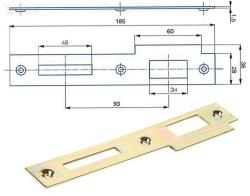 Protiplech 2/2 L Zn rovný (10ks)