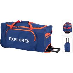 Proworld Cestovní taška na kolečkách 75 l modro oranžová