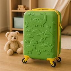 Proworld Dětský cestovní kufr 28 litrů DINO zelená