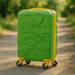 Proworld Dětský cestovní kufr 28 litrů DINO zelená