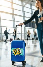 Excellent Cestovní kufr na kolečkách 51 x 33 x 21,5 cm LETS GO