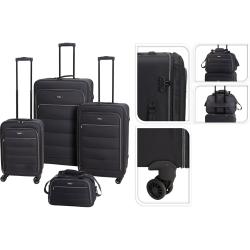 Proworld Sada cestovných kufrov 4 ks čierna Proworld Sada cestovných kufrov 4 ks čierna