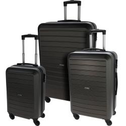 Proworld Sada plastových cestovních kufrů 3 ks 50 / 60 / 70 cm antracitová Proworld Sada plastových cestovních kufrů 3 ks 50 / 60 / 70 cm antracitová