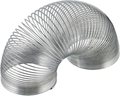 Pružina magická kouzelná spirála kovová metalická