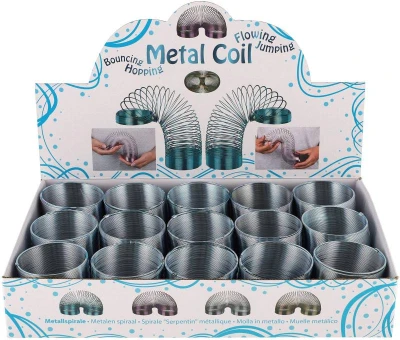 Pružina magická kouzelná spirála kovová metalická