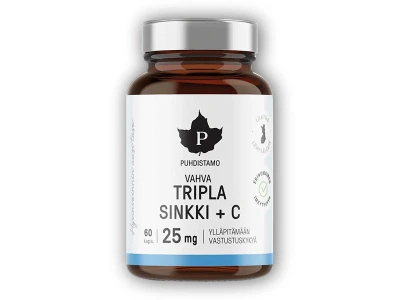 Puhdistamo Triple Zinc 25mg + Vitamin C 60 cps