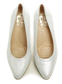 Pulso AF-803V strieborné dámske nadmerné lodičky