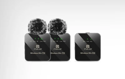 PULUZ PU3154B černý 2 TX + 1 RX bezdrátový klopový mikrofon