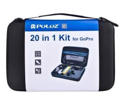 Puluz 20 in 1 příslušenství Ultimate Combo Kits pro sportovní kamery (včetně Osmo Action 5 Pro) PKT11