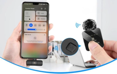 Puluz Bezdrátový lavier mikrofon PU648B (USB-C)