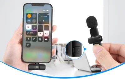 Puluz PU3150B Lavalier Lightning černý bezdrátový mikrofon
