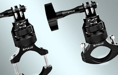 Puluz MotorBike 360° černý hliníkový držák na řídítka pro sportovní kamery