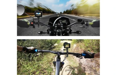 Puluz 360° černý hliníkový držák na řídítka pro akční kamery