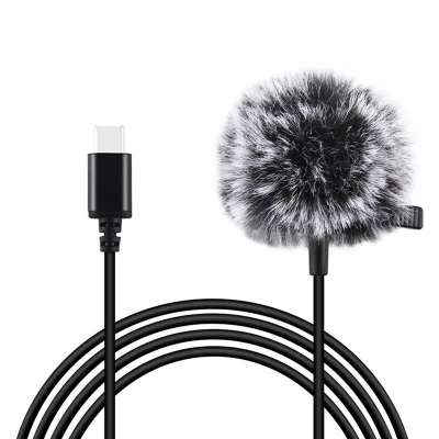Puluz Klopový jack mikrofon s klipem 1,5m USB-C PU425 Puluz Klopový jack mikrofon s klipem 1,5m USB-C PU425