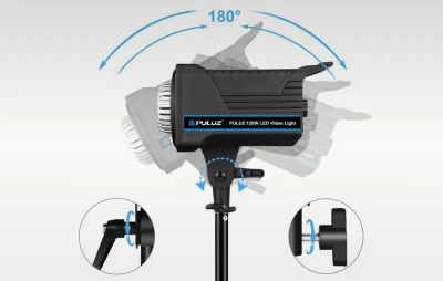 Puluz 120 W černé LED studiové světlo s dálkovým ovládáním