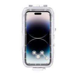 Puluz Plastové vodotěsné pouzdro pro iPhone 14 Plus/Pro Max/13 Pro Max/12 Pro Max/11 Pro Max (bílé)
