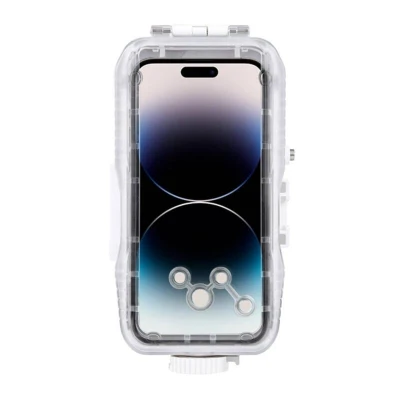 Puluz Plastové vodotěsné pouzdro pro iPhone 14 Plus/Pro Max/13 Pro Max/12 Pro Max/11 Pro Max (bílé)