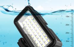 Puluz Potápěčské vodotěsné světlo LED 40m (černé)