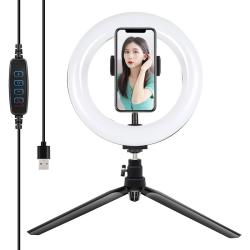 Puluz s držákem na stativ a 20cm LED kroužkem Vlogging PKT3073B