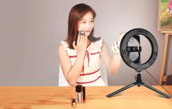 Puluz s držákem na stativ a 20cm LED kroužkem Vlogging PKT3073B