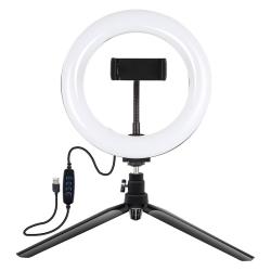 Puluz s držákem na stativ a 20cm LED kroužkem Vlogging PKT3073B