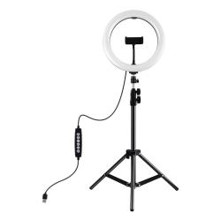 Puluz Stativ 1,1m 26cm RGBW LED kruhová lampa PKT3044