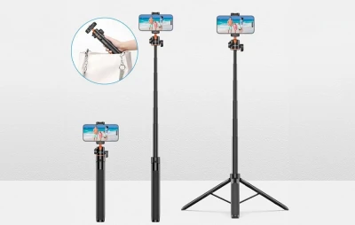 Puluz Stativ pro telefon se selfie tyčí (1,4 m)
