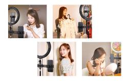 Puluz Stativový držák s 26cm LED kroužkem Vlogging 1,1m PKT3070B