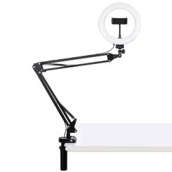 Puluz Stojan na rameno stolního počítače s 20cm LED Vlogging Ring PKT3089B