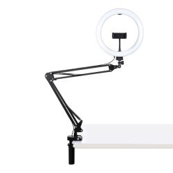 Puluz Stojan na rameno stolního počítače s 26cm LED Vlogging Ring PKT3090B