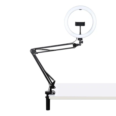 Puluz Stojan na rameno stolního počítače s 26cm LED Vlogging Ring PKT3090B