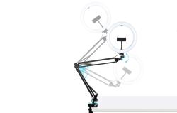 Puluz Stojan na rameno stolního počítače s 26cm LED Vlogging Ring PKT3090B