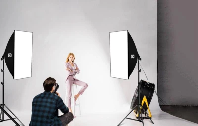 Puluz Studiová sada softbox 50x70cm, stativ, LED žárovka 1 ks PU5070EU