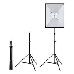 Puluz Studiová sada softbox 50x70cm, stativ, LED žárovka 4 ks PU5071EU