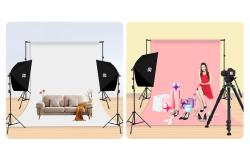 Puluz Studiová sada softbox 50x70cm, stativ, LED žárovka 4 ks PU5071EU