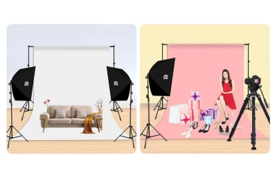 Puluz Studiová sada softbox 50x70cm, stativ, LED žárovka 4 ks PU5071EU